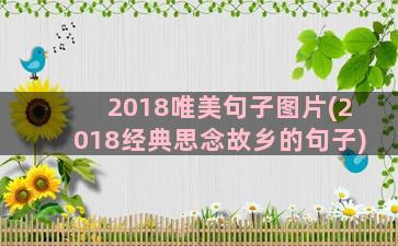 2018唯美句子图片(2018经典思念故乡的句子)