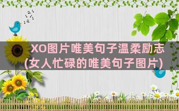 XO图片唯美句子温柔励志(女人忙碌的唯美句子图片)