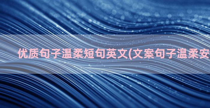 优质句子温柔短句英文(文案句子温柔安慰人短句)