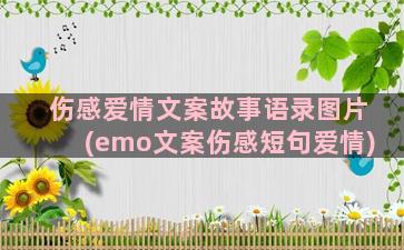 伤感爱情文案故事语录图片(emo文案伤感短句爱情)