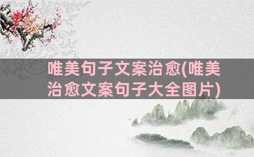 唯美句子文案治愈(唯美治愈文案句子大全图片)