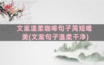 文案温柔咖啡句子简短唯美(文案句子温柔干净)