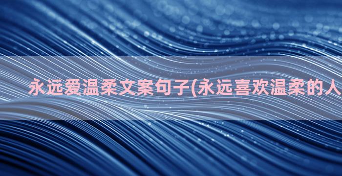 永远爱温柔文案句子(永远喜欢温柔的人和事文案)