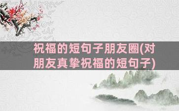 祝福的短句子朋友圈(对朋友真挚祝福的短句子)