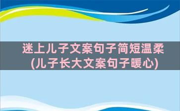 迷上儿子文案句子简短温柔(儿子长大文案句子暖心)